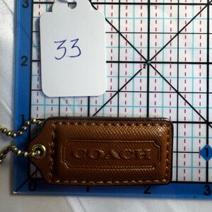 Coach Brown Leather Hangtag